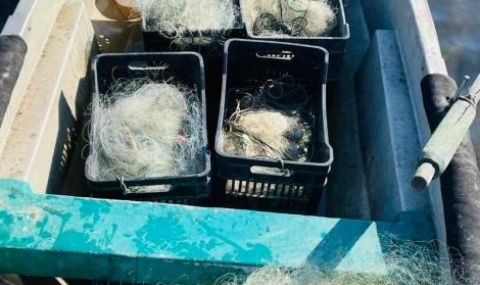 800 метра бракониерски мрежи в устието на Топлата вода