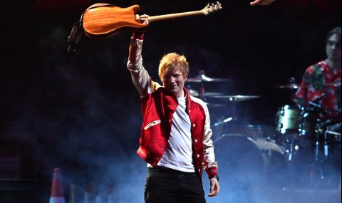 Ед Шийран е най-излъчваният изпълнител във Великобритания